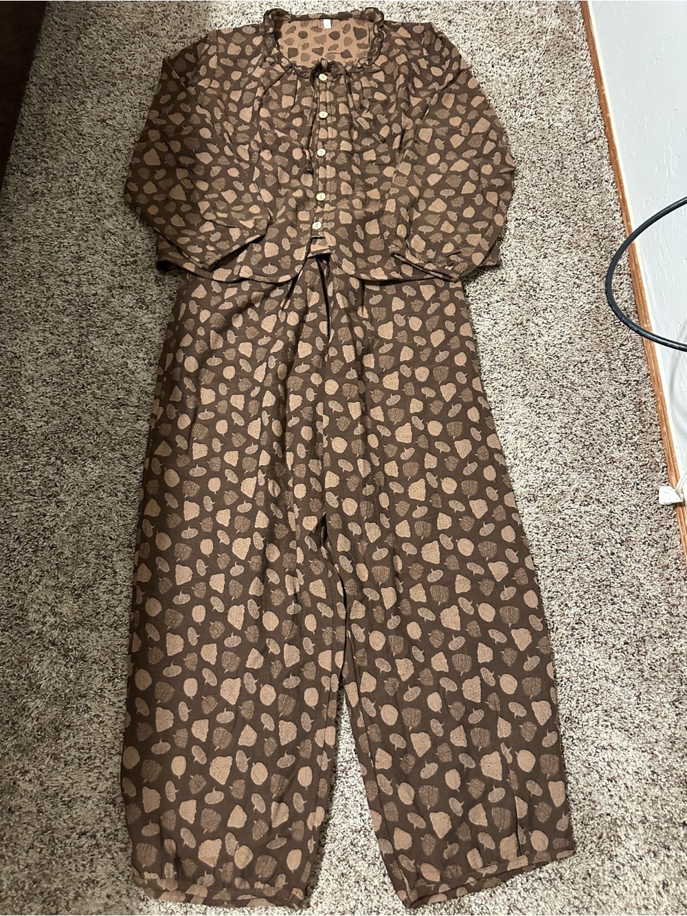 100% Cotton Double Gauze Lounge set pajamas set size L